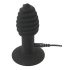 Black Velvet Twist - vibrateur anal en silicone rechargeable (noir)