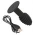 Black Velvet Twist - vibrateur anal en silicone rechargeable (noir)