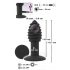 Black Velvet Twist - vibrateur anal en silicone rechargeable (noir)