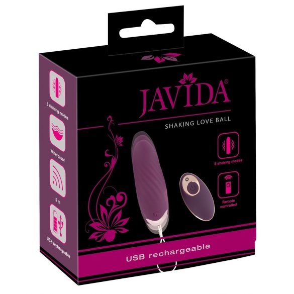 Javida Shaking Love - œuf vibrant pulsateur avec radio (violet)