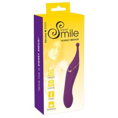   SMILE Double - dobíjecí vibrátor na klitoris 2v1 (fialový)