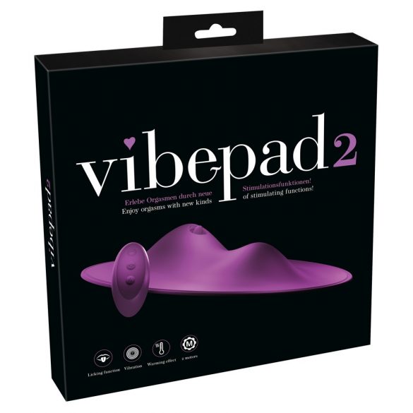 VibePad 2 - dobíjecí, rádiem řízený, lízací polštářový vibrátor (fialový)