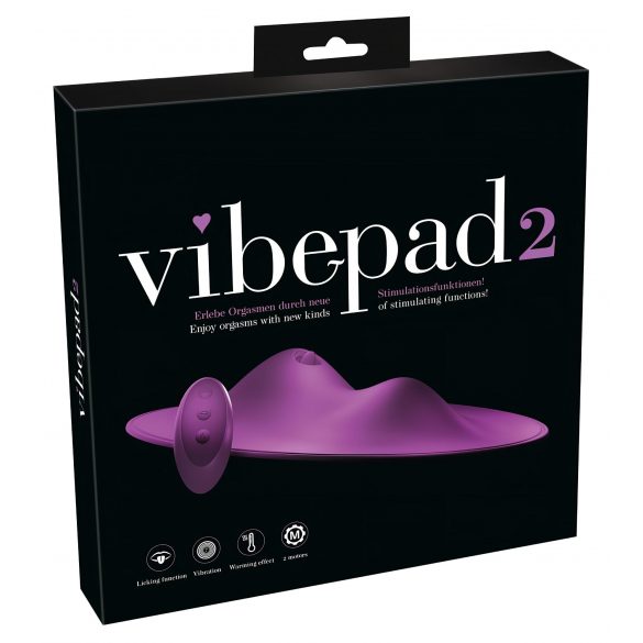 VibePad 2 - dobíjecí, rádiem řízený, lízací polštářový vibrátor (fialový)