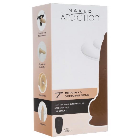 Naked Addiction - Vibreur Rotatif Rechargeable (18cm) - Naturel