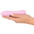 Cuties Mini 3 - Oplaadbaar, waterdicht, geribbeld vibrator (roze)