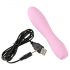 Cuties Mini 3 - vibromasseur rechargeable et étanche, nervuré (rose)