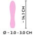 Cuties Mini 3 - vibromasseur rechargeable et étanche, nervuré (rose)