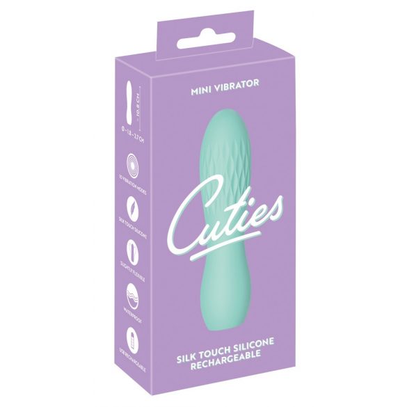 Cuties Mini 3 - Dobíjecí, vodotěsný, geometrický vibrátor (zelený)