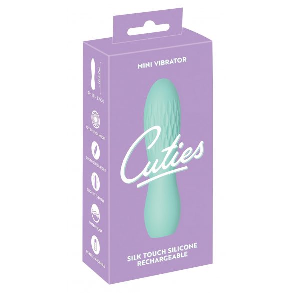 Cuties Mini 3 - Dobíjecí, vodotěsný, geometrický vibrátor (zelený)