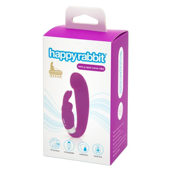 LapinHeureux Mini G - vibreur rechargeable à point G avec stimulateur de clitoris (violet)