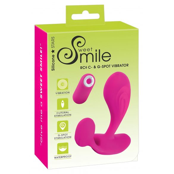 SMILE RC - dobíjecí, rádiem řízený vibrátor pro bod G (růžový)