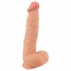 Natute Skin - dildo z kůží - 25 cm (přirozený)