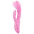 SMILE Nodding - oplaadbare, knikkende vibrator met clitorisstimulator (roze)