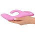 SMILE Nodding - oplaadbare, knikkende vibrator met clitorisstimulator (roze)