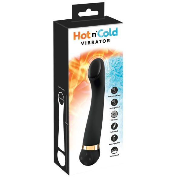 You2Toys Hot 'n Cold - chladicí a vyhřívací vibrátor na bod G na baterie (černý)