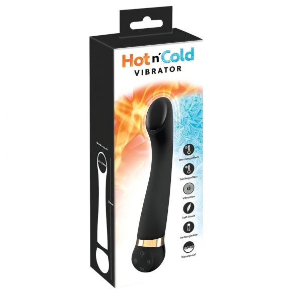 You2Toys Hot 'n Cold - chladicí a vyhřívací vibrátor na bod G na baterie (černý)