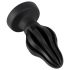 ANOS - super doux, texturé anal dildo - 5cm (noir)