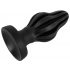 ANOS - super doux, texturé anal dildo - 5cm (noir)