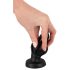 ANOS - super doux, texturé anal dildo - 5cm (noir)