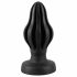 ANOS - dildo anal super doux à nervures - 7 cm (noir)