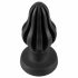 ANOS - dildo anal super doux à nervures - 7 cm (noir)