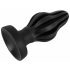 ANOS - dildo anal super doux à nervures - 7 cm (noir)