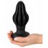 ANOS - dildo anal super doux à nervures - 7 cm (noir)