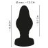 ANOS - dildo anal super doux à nervures - 7 cm (noir)