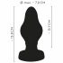 ANOS - dildo anal super doux à nervures - 7 cm (noir)