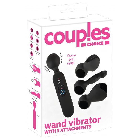 Couples Choice - dobíjecí vyhřívaný masážní vibrátor (černý)