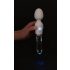 Sceptre Liaison - vibromasseur en silicone-verre à LED rechargeable (transparent-blanc)