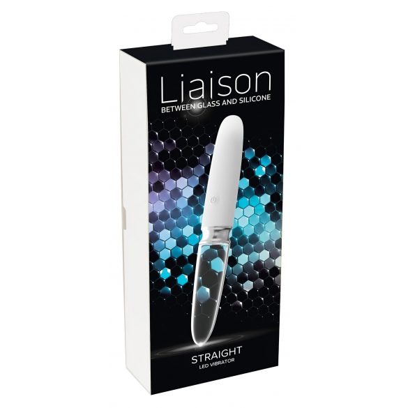 Liaison Straight - Vibrateur LED rechargeable (transparent-blanc)