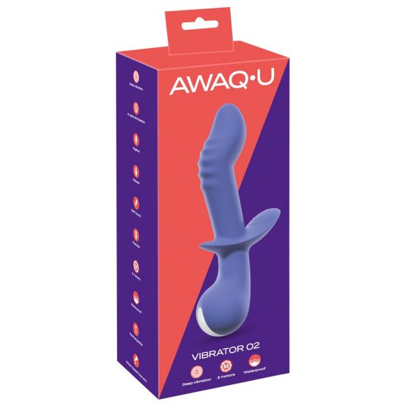 AWAQ.U 2 - Vibromasseur à double moteur, rechargeable, point G (violet)