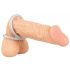 You2Toys - anneau pénien et testiculaire double en silicone métallique (argent)