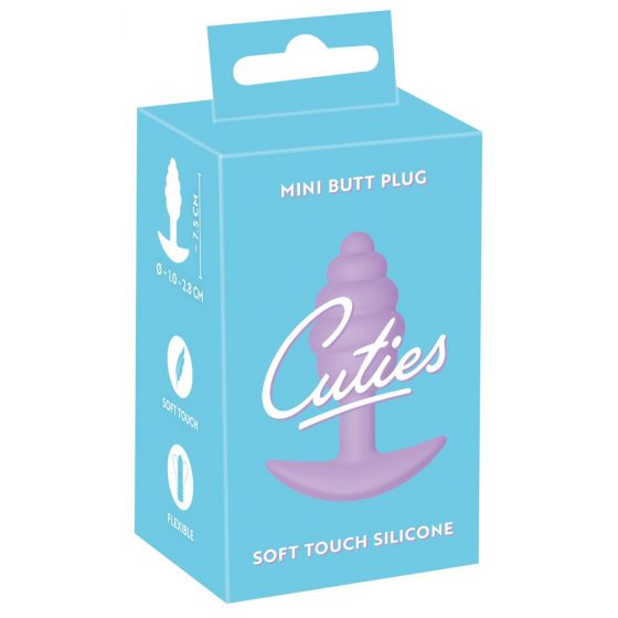 Cuties Mini Butt Plug - silikonové anální dildo - fialové (2,8cm)