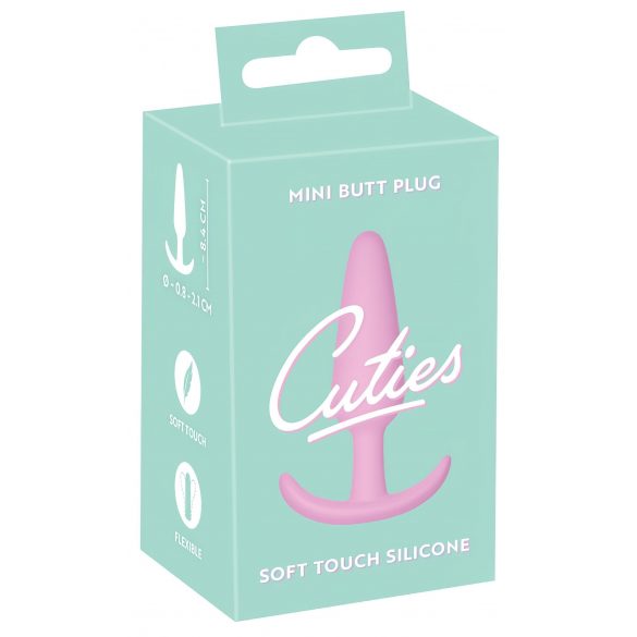 Cuties Mini Butt Plug - silikonové anální dildo - růžové (2,1cm)