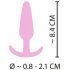 Cuties Mini Butt Plug - silikonové anální dildo - růžové (2,1cm)