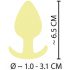 Cuties Mini Silicone Anal Plug - Yellow (3.1cm) 