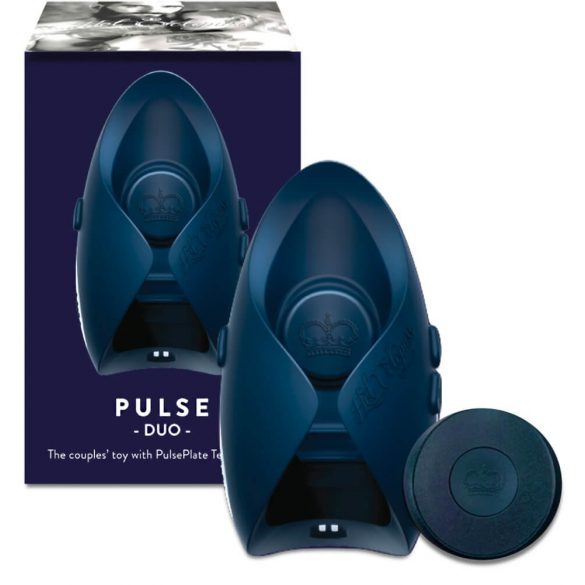 Pulse III Duo - Oplaadbare masturbator en partner vibrator (grijs-blauw)