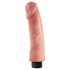 King Cock 9 - ohebný vibrátor s přísavkou (23 cm) - natur