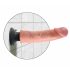 King Cock 9 - ohebný vibrátor s přísavkou (23 cm) - natur