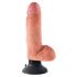 King Cock 7 flexible, ventouse (18 cm) - naturel