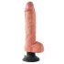 Pipedream King Cock Vibrating with Balls 10 - vibrátor s přísavkou a varlaty 25 cm (tělová barva)