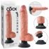 King Cock 10 vibromasseur flexible avec ventouse (25 cm) - naturel