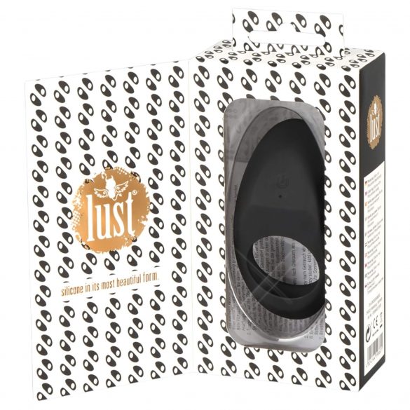 Lust - Rechargeable Vibrating Cock Ring (Black) 