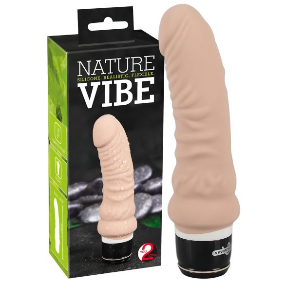 You2Toys Nature Vibe – silikónový vibrátor 13,8cm (telová farba)