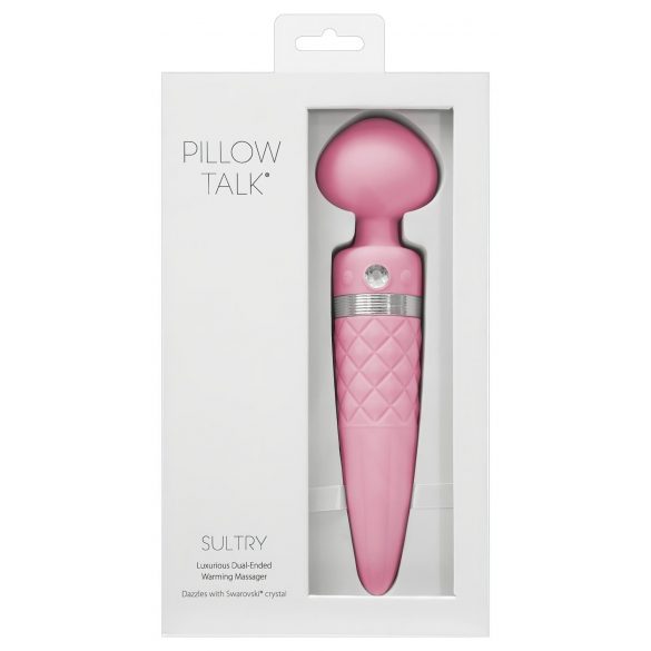 Pillow Talk Sultry - vyhřívaný masážní vibrátor se 2 motory (růžový)