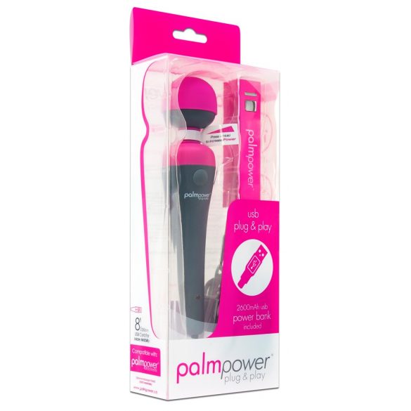 PalmPower Wand - masseur vibrant avec powerbank (rose-gris)