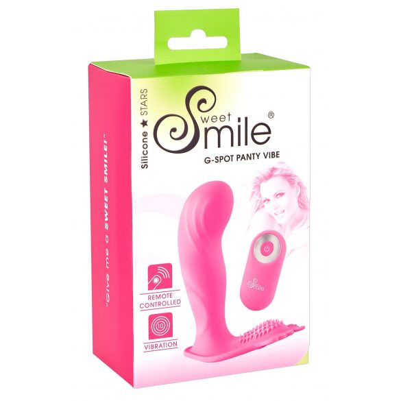 SMILE G-Spot Panty - nabíjecí připínací vibrátor na dálkové ovládání (růžový)