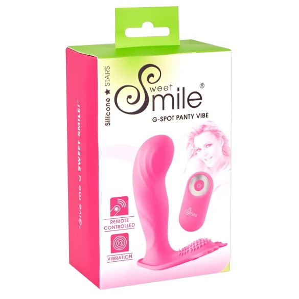 SMILE G-Spot Panty - vibromasseur rechargeable et télécommandé à attacher (rose)